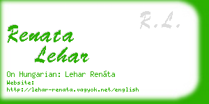 renata lehar business card